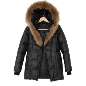 Atelier Noir By Rudsak Fur Trim Down Puffer Jacket
